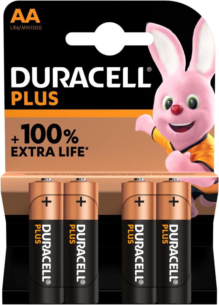 DURACELL Batterie Plus AA MN1500/LR6 4er Karte