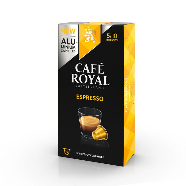 CAFE ROYAL Kaffeekapsel Alu Espresso geeignet für Nespressom. ESPRESSO